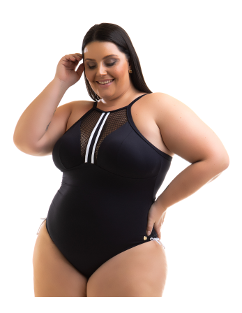 【未使用】leinwande ラインヴァンド 水着　ワンショルダー　ブラック swimsuit-cleya-preto-branco.jpg