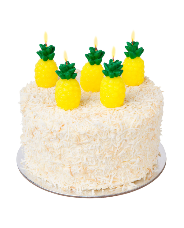 Ananas Biçimli 5 Iğneli Mum Çesit - Pineapple Cake Candle
