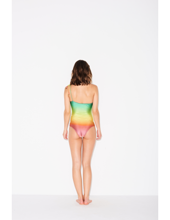 Colorful Graded Asymmetric One-Piece Swimsuit - Maio... 2