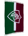 Ce Paréo Fluminense Illustre La Bannière Du Club De Football Sur Un Fond Rouge Et Vert Foncé. - Canga Fluminense
