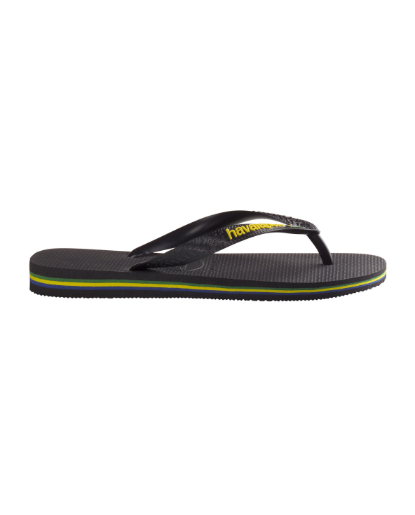 Stylish Black Flip Flops With Havaianas Brazil Logo Brasil