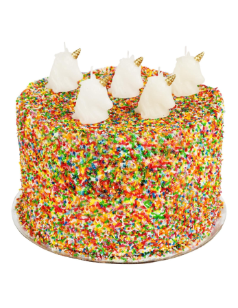 Juego De 5 Velas En Forma De Unicornio - Unicorn Cake Candle