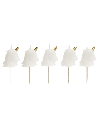 Juego De 5 Velas En Forma De Unicornio - Unicorn Cake Candle 2
