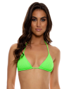 Top Wavy Ruched Que Sera Sera Neon Lime
