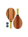 Frescobol Wooden Rackets With Yellow Neoprene - Leblon Beach Bat Yellow