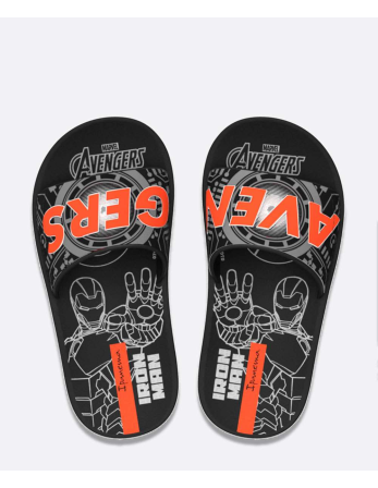 Ipanema Avengers Slide Preto Cinza Laranja