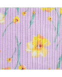 Purple High Leg Bikini Bottom In Flowers - Bottom Canola High-Leg