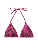 Pink Leopard Print Sliding Triangle Top - Top Roar-Pink Tri-Inv