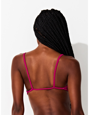 Pink Ribbed Knotted Bralette Top - Top Knot Rosa 2