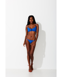 Luxurious Blue Laced-Up Bralette Top - Top Bralette Azul