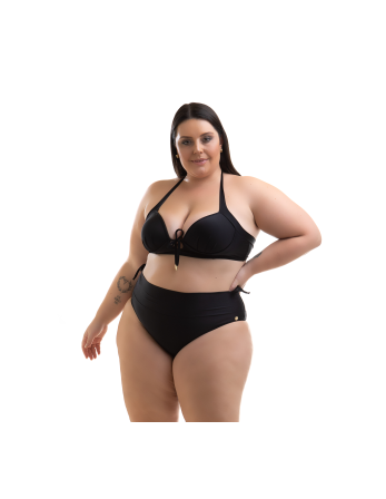 Plus Size Black Balconette Bikini With A High Waist... 2