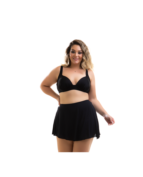 Schwarzer Plus-Size-Balconette-Bikini Mit 2 In...