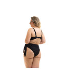 Plus Size Czarne Bikini Balkonetka Z Figamii Spódniczką 2 W 1 - Bikini California Preto
