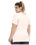 T-Shirt Skin Fit Silk Gola Plus Rosa Respire