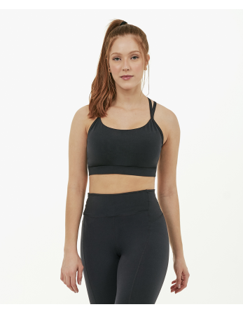 Top Supplex Tiras Costas Preto