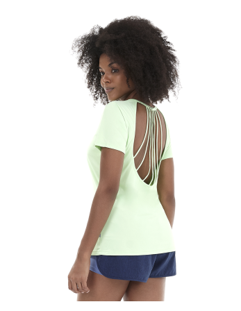 T-Shirt Skin Fit Rolete Costas Verde Joy 2