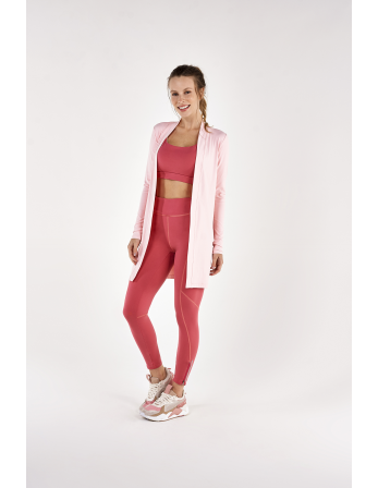 Cardigan Rib Santorini Rosa Respire 2