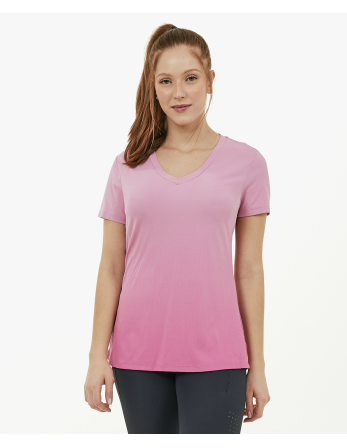 T-Shirt Skin Fit Degrade Rosa Mauve