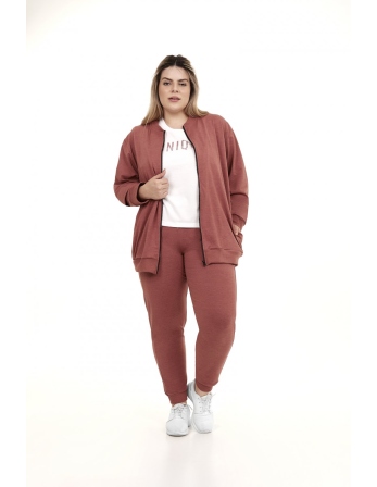 Jaqueta Melange Plus Rosa Hug