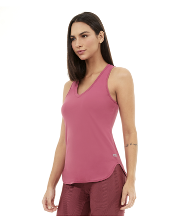 Regata Skin Fit Alongada Gola V Roxo Reset 2