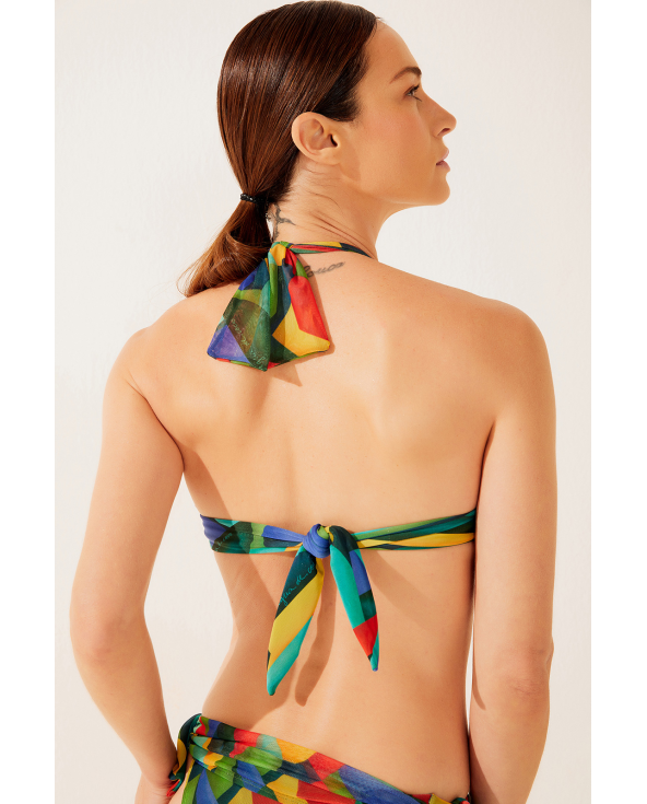 Top Biquini Lateral Media Geometrico Primario