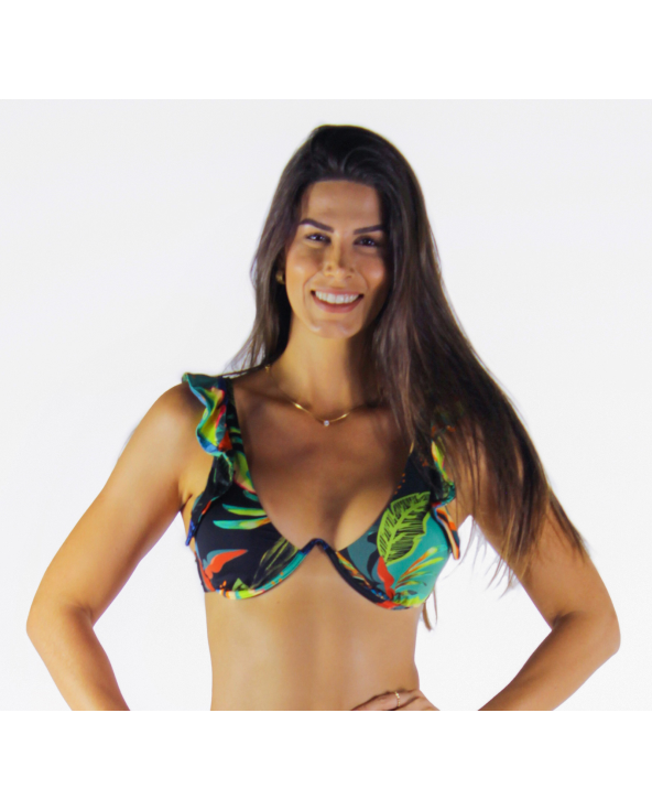 Top V Bar Babado Jardins