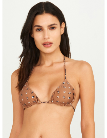 Top Dupla Flor Banana Camel 2