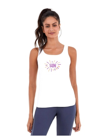 Regata Skin Fit Inspiracionais Branco Optico