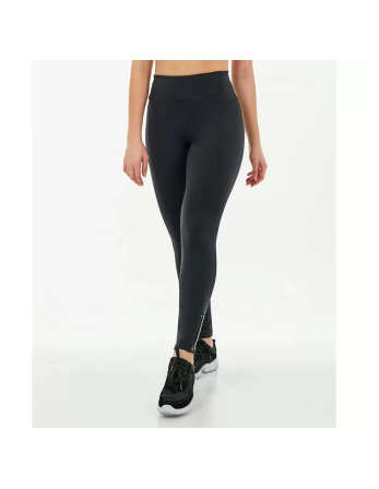 Legging Supplex Ziper Barra Preto