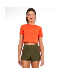 T-Shirt Skin Fit Cropped 1983 Laranja Pitanga