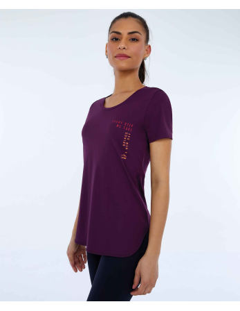 T-Shirt Skin Fit Inspiracionais Roxo