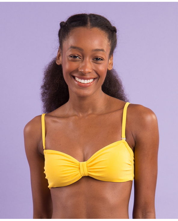 Top Malibu-Yellow Bandeau-Duo