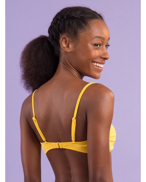 Top Malibu-Yellow Bandeau-Duo