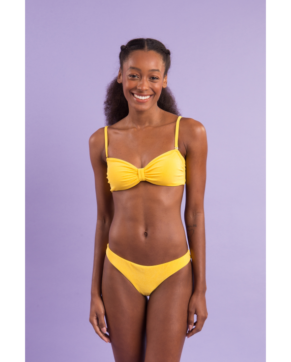 Top Malibu-Yellow Bandeau-Duo
