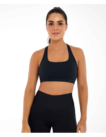 Top Hyper Costas Cruzadas Preto