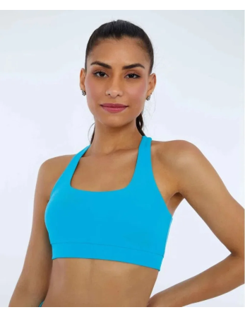Top Hyper Costas Cruzadas Azul Scuba