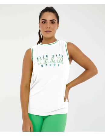 Regata Nylon Dry Alongada Branco