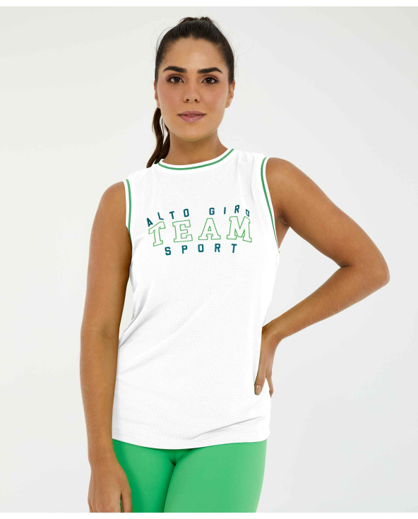 Regata Nylon Dry Alongada Branco