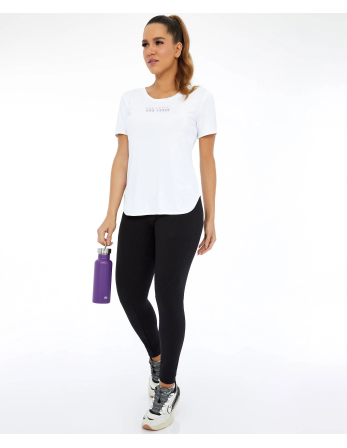 T-Shirt Skin Fit Inspiracional Branco Optico