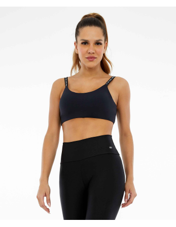 Top Bodytex Alcas Personalizadas Preto