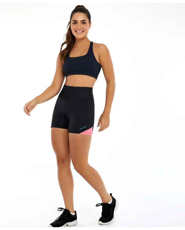 Bermuda Bodytex Barriga Zero E Bolso Preto