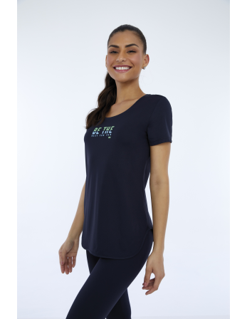 T-Shirt Skin Fit Inspiracionais Preto