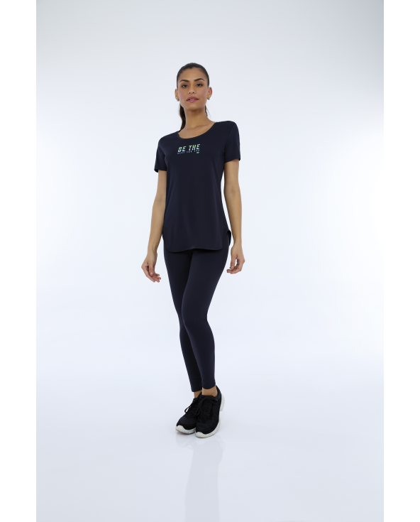 T-Shirt Skin Fit Inspiracionais Preto