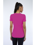 T-Shirt Skin Fit Inspiracionais Pink Choque