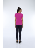 T-Shirt Skin Fit Inspiracionais Pink Choque
