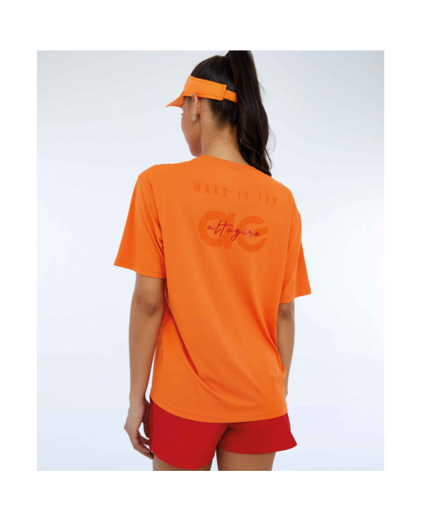 T-Shirt Skin Fit Make It Fun Laranja Gym