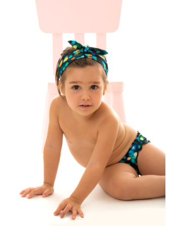 Desenli Kız Bebek Yüzme Bezisi Ve Saç Bandı - Luce Baby