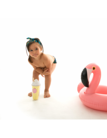 Desenli Kız Bebek Yüzme Bezisi Ve Saç Bandı - Luce Baby 2