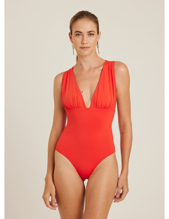 Bio Ruched V Neck One Piece Watermelon 2