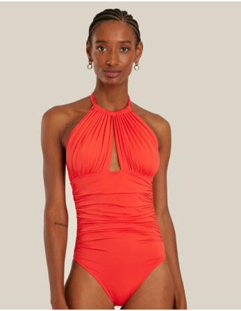 Bio Ruched Halter One Piece Watermalon